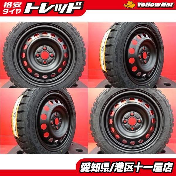 タイヤホイール4本セット♪中古トヨタ純正スチール 15インチ+新品 