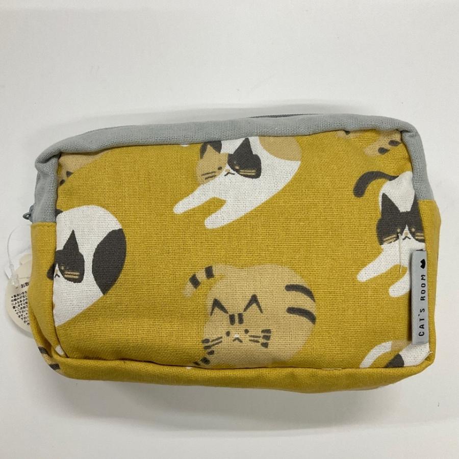 ポーチ 化粧ポーチ フラットポーチ ねこ柄ポーチ にゃんこポーチ