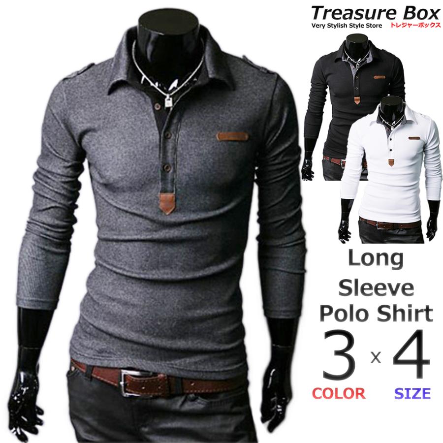 トレジャーボックス Treasure Boxゴルフウェア メンズ ポロシャツ 長袖 ビジネス 新作 人気