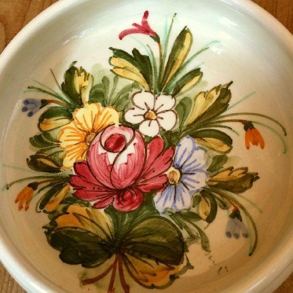 陶器製 花かご イタリア製ハンドペイント