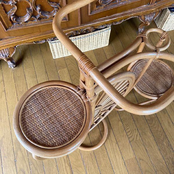 VINTAGE ≫ヴィンテージ*古いラタンのペニー・ファージング型 VINTAGE ≫ヴィンテージ*古いラタンのペニー・ファージング型