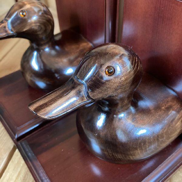 ヴィンテージTSUBOGEN木味ハンドメイド ウッド デコイ ブックエンド*鴨 VINTAGE ≫ヴィンテージ*TSUBOGEN*木味ハンドメイド ウッド