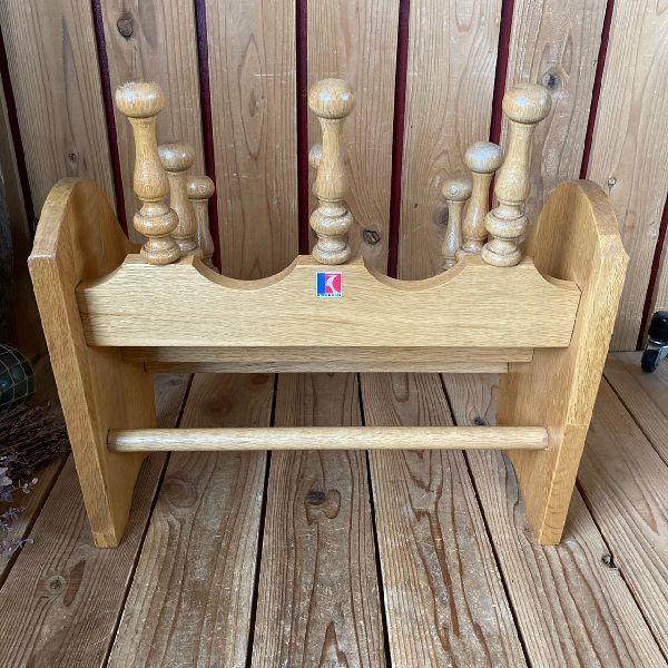 50s ヴィンテージ*古いウッド キャンドルスタンド*木製 無垢材 燭台*蝋燭台