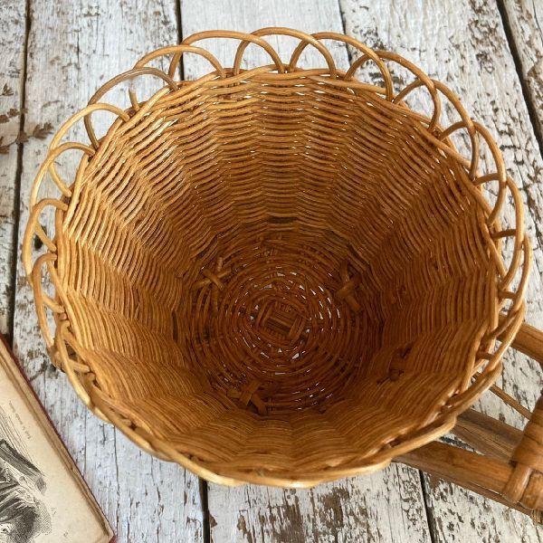 籐 ラタン ヴィンテージ 三輪車 花台 スウェーデン 籐 ラタン ヴィンテージ 三輪車 花台 スウェーデン