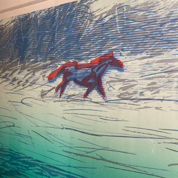 ≫真作保証*森岡完介 Kansuke MORIOKA 作*直筆サイン入り 大版 シルク