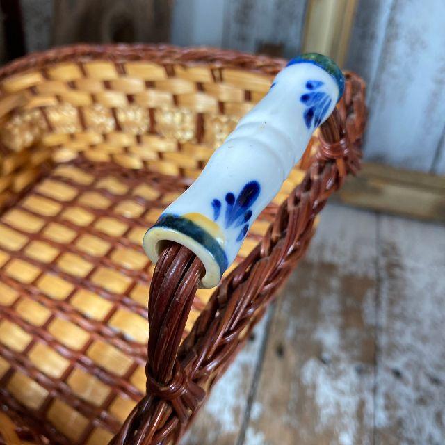 VINTAGE ≫ヴィンテージ*バンブー グラス バスケット 2個*竹 VINTAGE ≫ヴィンテージ*バンブー グラス バスケット 2個*竹