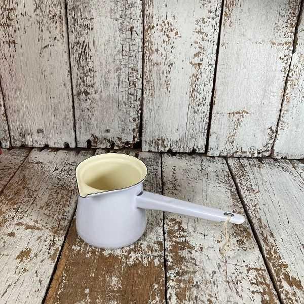 VINTAGE イギリス dexam デクサム ホーロー ミルクパン ソースパン