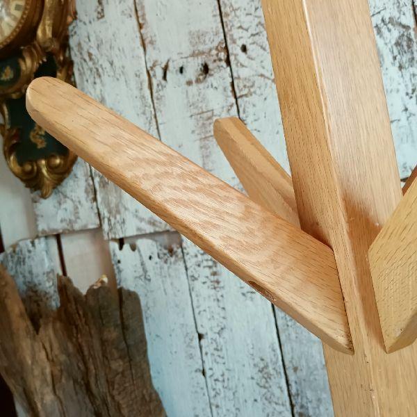 ウッド ポールハンガー H114cm オーク 無垢材 ナチュラル コート 