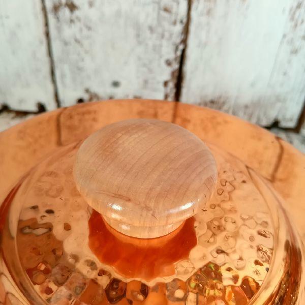 ヴィンテージ デッド 未使用 純銅 槌目 両手鍋 ウッド 木の取っ手 銅鍋 ヴィンテージ 未使用*Solid Copper*槌目 両手鍋 20cm*ウッド 木