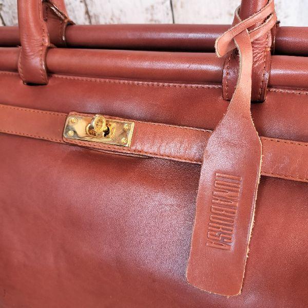 ルナボルサ　ボストンバッグ　ヴィンテージバッグ　Luna Borsa レザー VINTAGE イタリア ヴィンテージ LUNABORSA ルナボルサ 本革 レザー