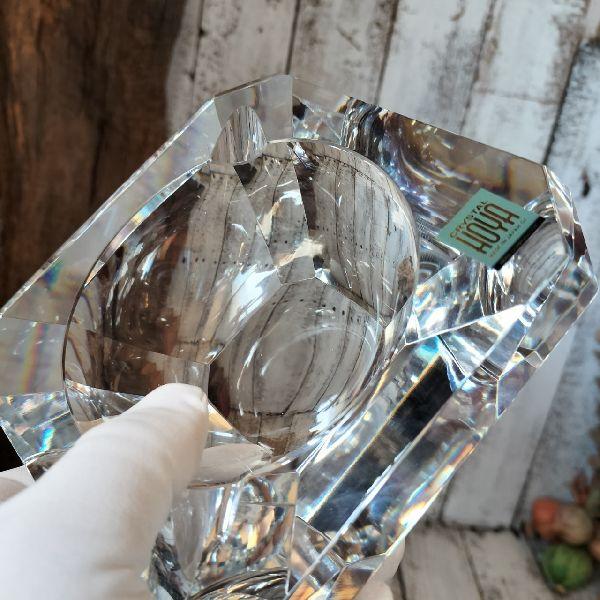 ヴィンテージ 未使用 HOYA ホヤ クリスタル ミニマル アッシュトレイ ヴィンテージ 未使用 HOYA ホヤ クリスタル ミニマル アッシュ