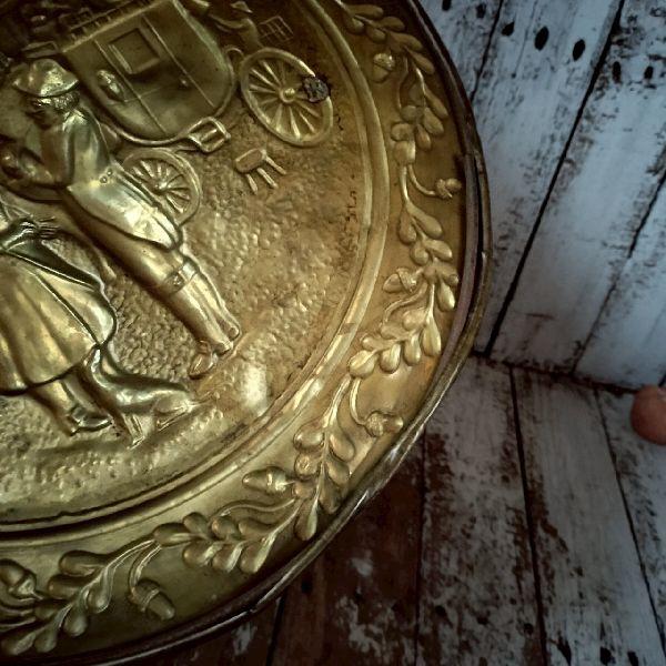 VINTAGE イギリス ヴィンテージ オーナメント 壁掛け 真鍮 レリーフ