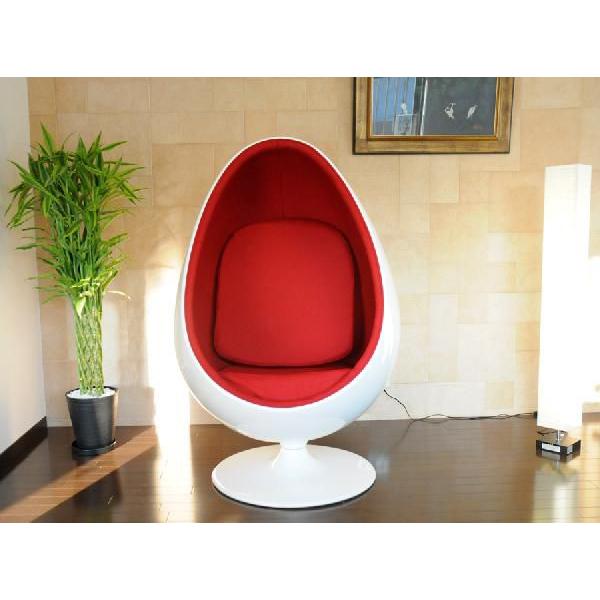 Sessle Eye ボールチェア  エーロ・アールニオ  色ホワイト×レッド sofa ソファ  ballchair パーソナルチェア｜treasure-com｜03