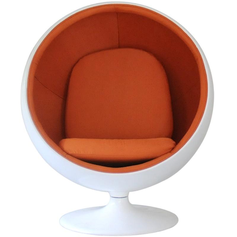 ボールチェア エーロ・アールニオ ホワイト×オレンジ ballchair ボールチェア エーロ・アールニオ ホワイト×オレンジ ballchair