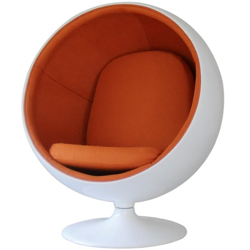 ボールチェア エーロ・アールニオ ホワイト×オレンジ ballchair ボールチェア エーロ・アールニオ ホワイト×オレンジ ballchair