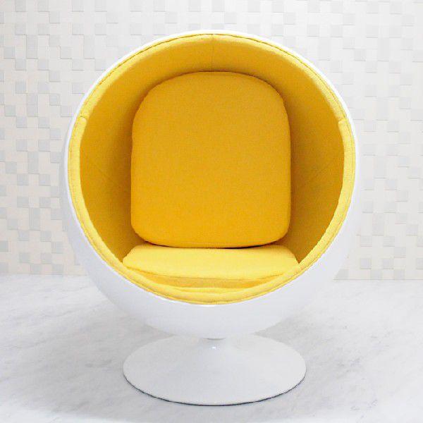ボールチェア エーロ・アールニオ 色ホワイト×イエロー ballchair