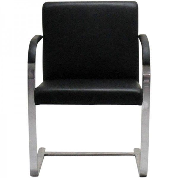 ミース・ファン・デル・ローエ ブルーノチェア 本革仕様 色ブラック