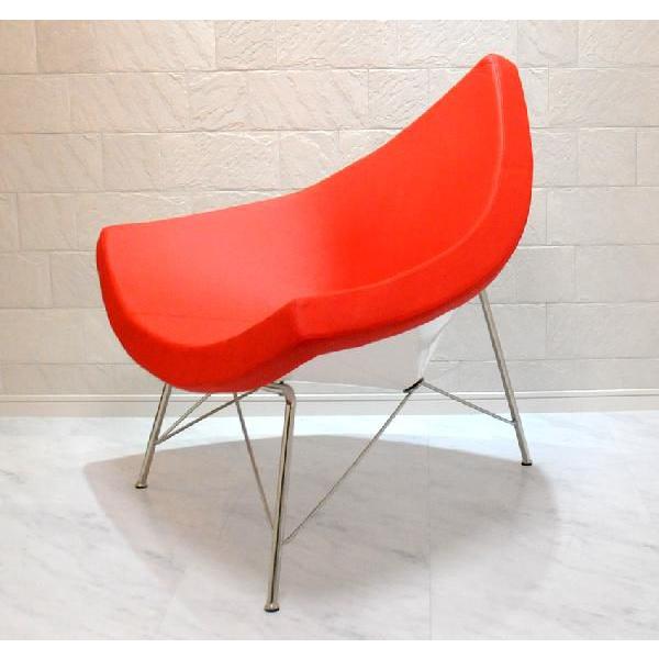 ココナッツチェア  ジョージ・ネルソンによるデザイン 色ホワイト×レッド George Nelson  デザイナーズ家具 | George Nelson