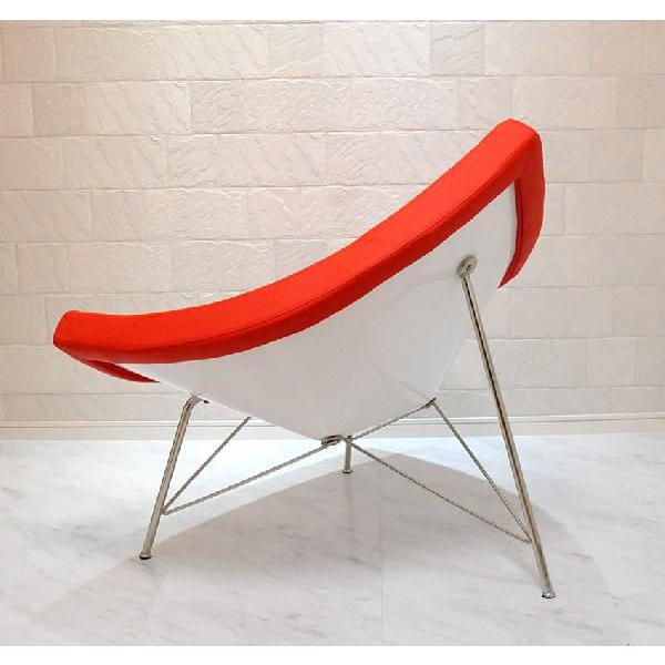 ココナッツチェア  ジョージ・ネルソンによるデザイン 色ホワイト×レッド George Nelson  デザイナーズ家具 | George Nelson | 02