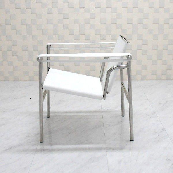 ル・コルビジェ LC1 ホワイト 本革 レザー チェア イス 椅子