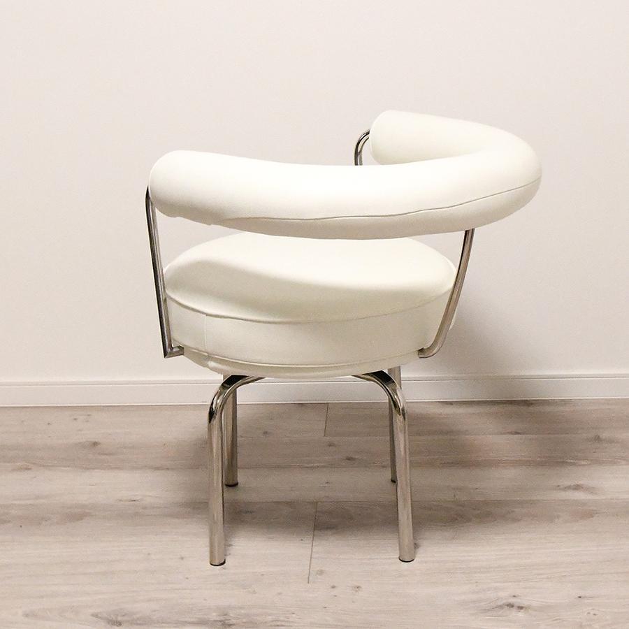 ル・コルビジェ　LC7(リプロダクト) LC7 アニリンレザー仕様 総本革 色ホワイト ルコルビジェによる