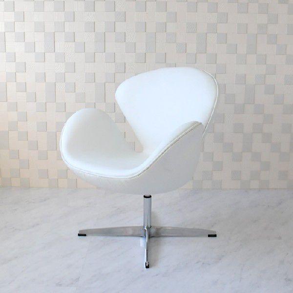 スワンチェア　ホワイト　1人掛け ARNE JACOBSEN（アルネ ヤコブセン） スワンチェア 本革 ホワイト