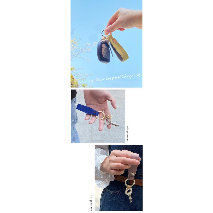 名入れ 名前入り レザーキーリング（ループベルト） キーホルダー 3連 おしゃれ メンズ レディース プレゼント 本革 誕生日 |  | 29