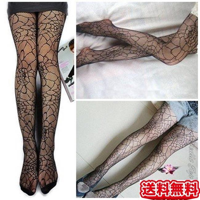 人気ブランド ストッキング 美脚ストッキング 柄 網タイツ パンスト クモの巣柄デザイン 9 1619