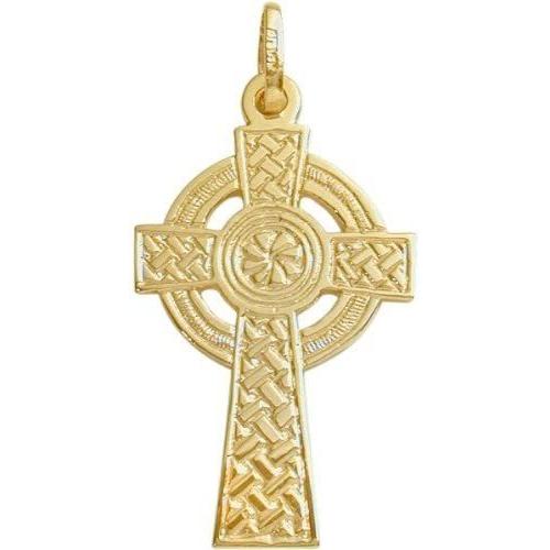 レビューで送料無料 Large 14 Karat Yellow Gold Inscribed Religious Celtic Cross With In ポイント10倍 Www Doctor Plan Com