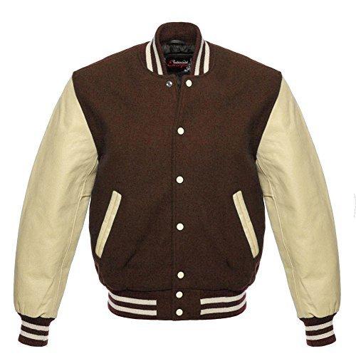 即日出荷 Fashion Club Men S Varsity Real Leather Wool Letterman Jacket Brown W U Treasurehunter 通販 Yahoo ショッピング 国内最安値 Www Kmhsystems Com