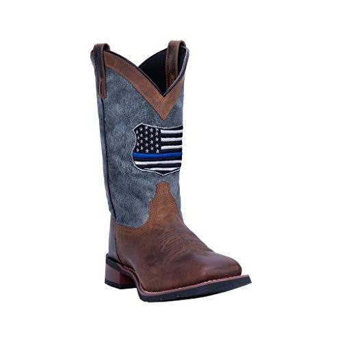 【現金特価】 Laredo D 9.5 Toe Square Leather Boots Work Tan/Blue Mens その他メンズアクセサリー