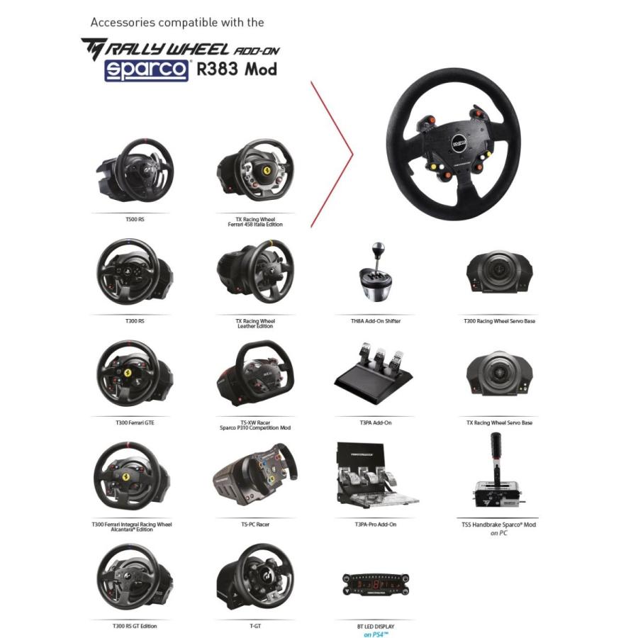 独特の上品 On Add Wheel Rally Sparco Thrustmaster R X/S Series XBOX (PS4, MOD 383 その他周辺機器