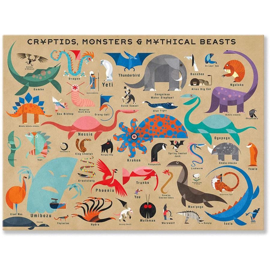 【受注生産品】 Monsters Cryptids, daisy Oopsy & 24x1 Art, Wall Canvas Beasts Mythical その他画材、アート用品