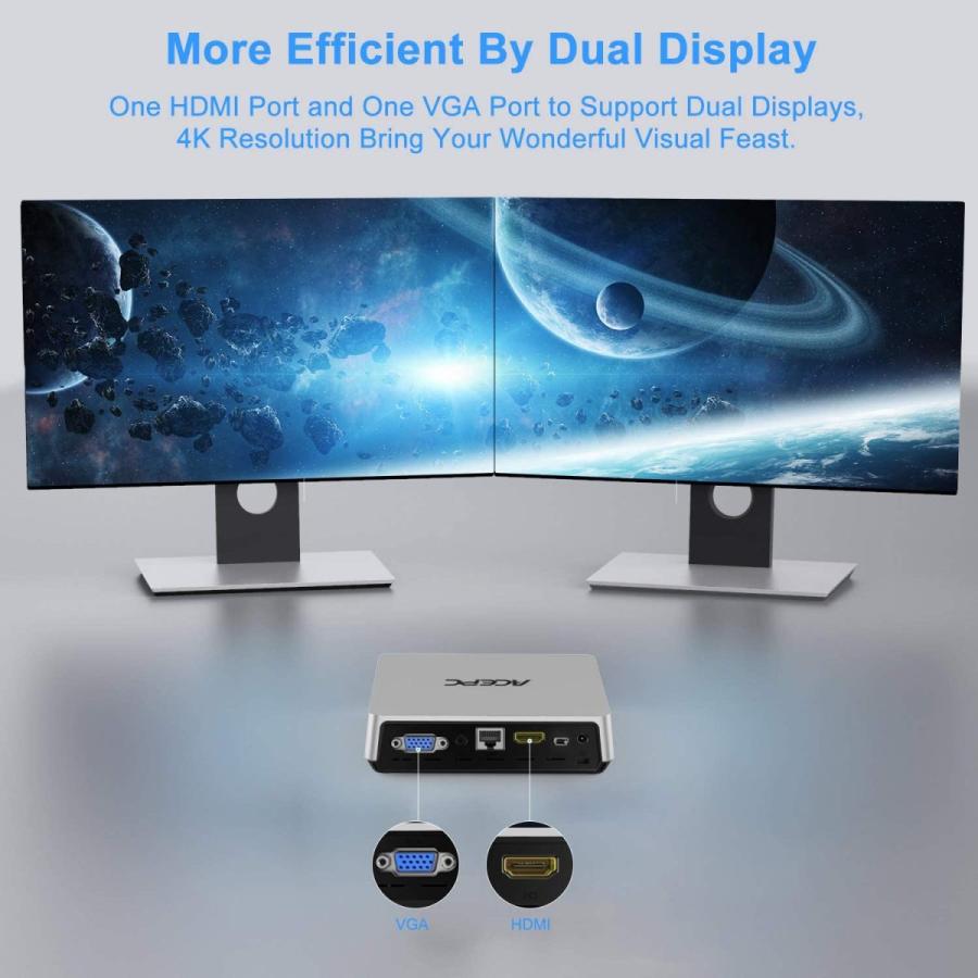 日本産】 Mini PC， Windows 10 Pro Fanless Mini Computer Intel Atom 