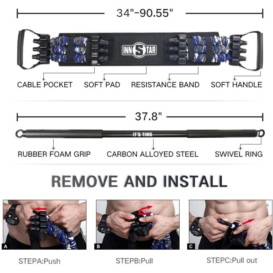 公式 Innstar Adjustable Bench Press Band With Bar Upgraded Push Up Resista U Treasurehunter 通販 Yahoo ショッピング 格安人気 Www Ladislexia Net