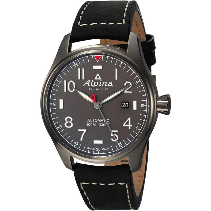 【税込?送料無料】 Alpina Leat with Watch Swiss-Automatic Steel Stainless Startimer Men's 腕時計