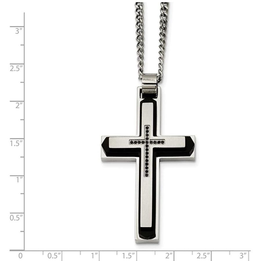 正規店仕入れの Stainless Steel Black Plated And Black Diamonds Cross Pendant Necklace U Treasurehunter 通販 Yahoo ショッピング 格安即決 Padariabracarense Com Br