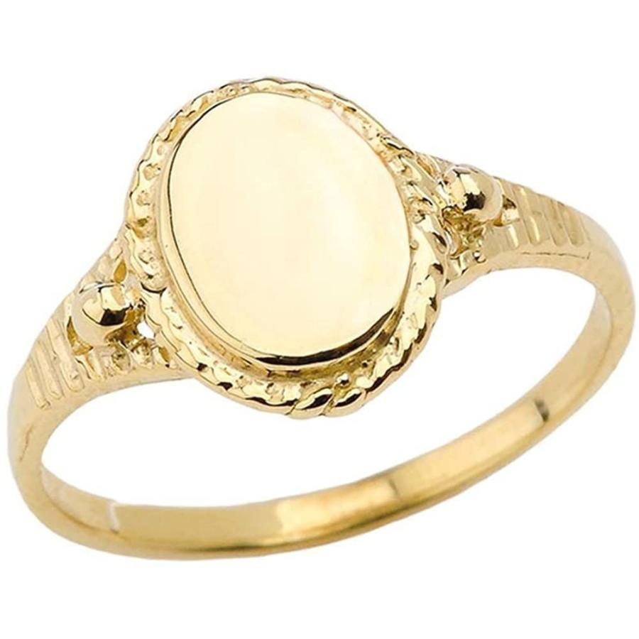 保証書付 Enchanting 10k Yellow Gold Milgrain Engravable Oval Signet Ring Size U Treasurehunter 通販 Yahoo ショッピング 格安 Jeannesauve Org