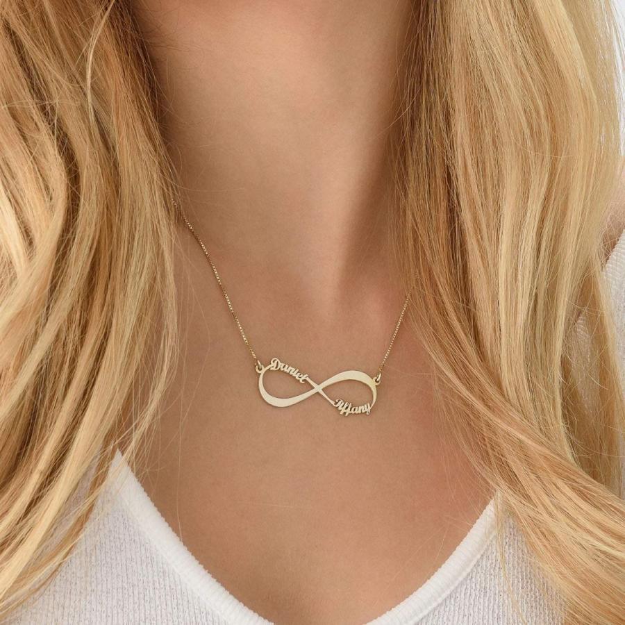 本物の  MyNameNecklace Personalize Love Necklace Name Pendant Infinity Couples その他メンズアクセサリー