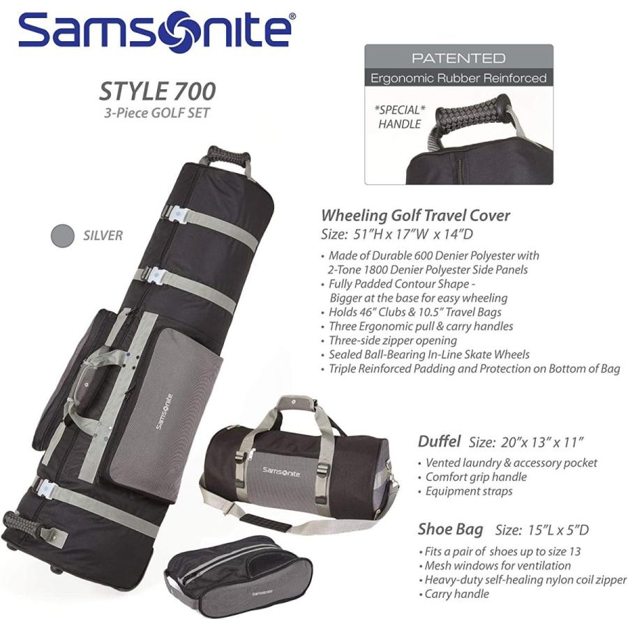 Samsonite Golf Deluxe 3 Piece Travel Set, Blue/Black｜treasure-hunter｜03