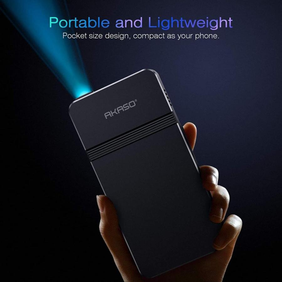 新発売の Projector, Portable DLP Pocket-Sized Projector, Mini AKASO 50 Lum ANSI その他周辺機器 新発売の Projector, Portable DLP Pocket-Sized Projector, Mini AKASO 50 Lum ANSI その他周辺機器
