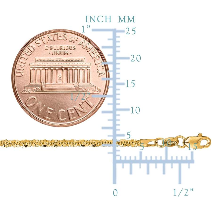 大人気定番商品 Chain Sparkle Gold Yellow 14k Necklace, 16" 1.5mm, その他レディースアクセサリー