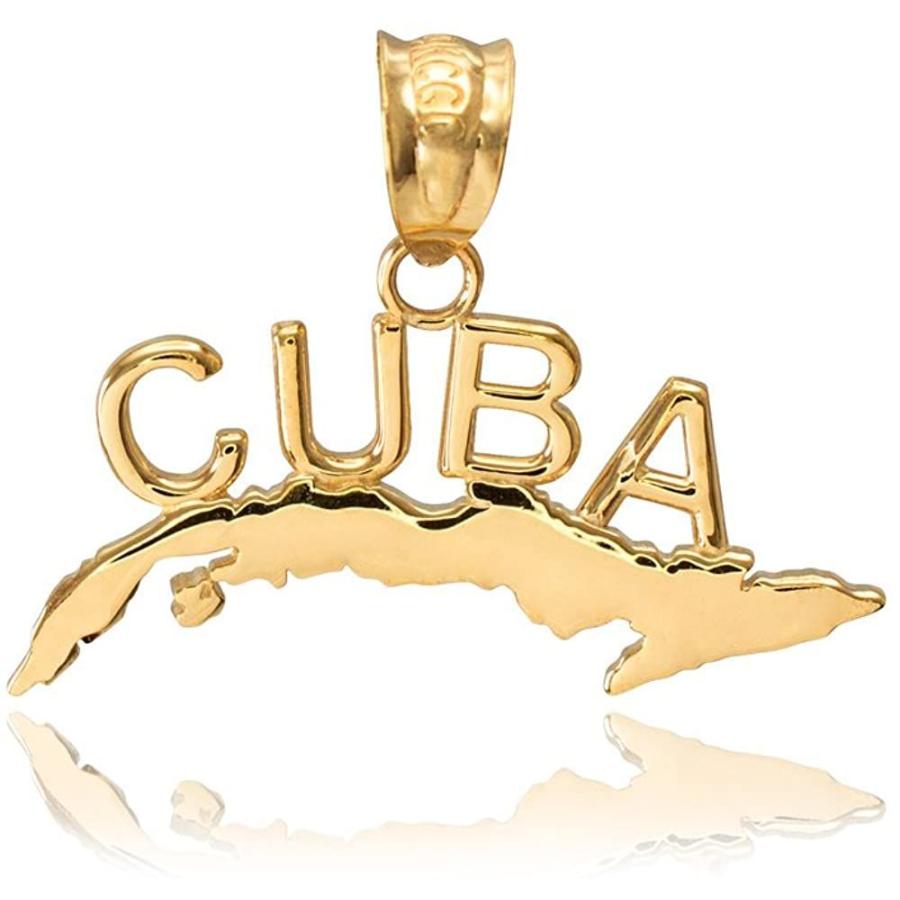 とっておきし福袋 Cuba Gold Yellow 10k Certified Pendant 20" Necklace, その他レディースアクセサリー