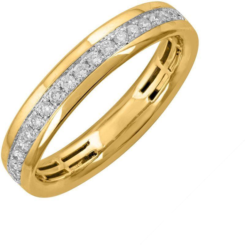 人気ショップ Yellow 10K in Ring Band Wedding Diamond Carat 1/4 Gold Certified IGI - その他メンズアクセサリー