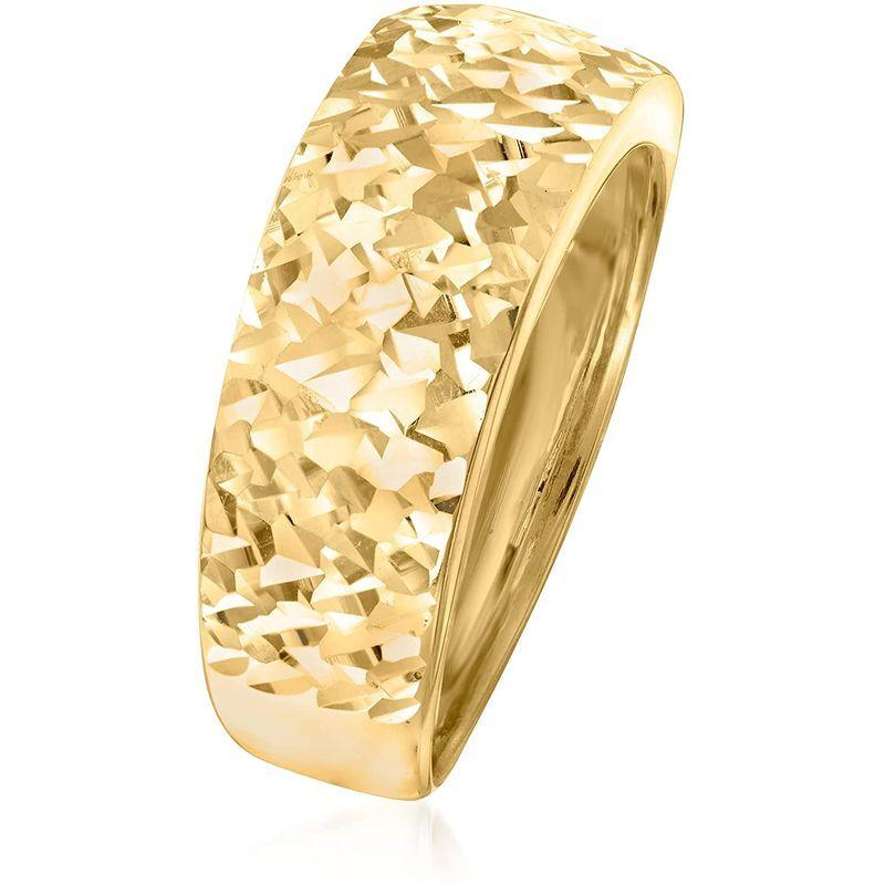 Ross Simons Italian 14kt Yellow Gold Diamond Cut 20211203041257 01380 u  Gold TreasureHunter Italian Ring Ring