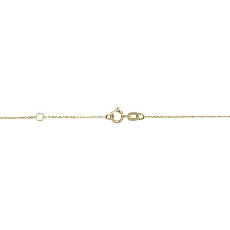 Kooljewelry 14k Yellow Gold Swarovski Zirconia Circle Necklace (adjust 激安正規