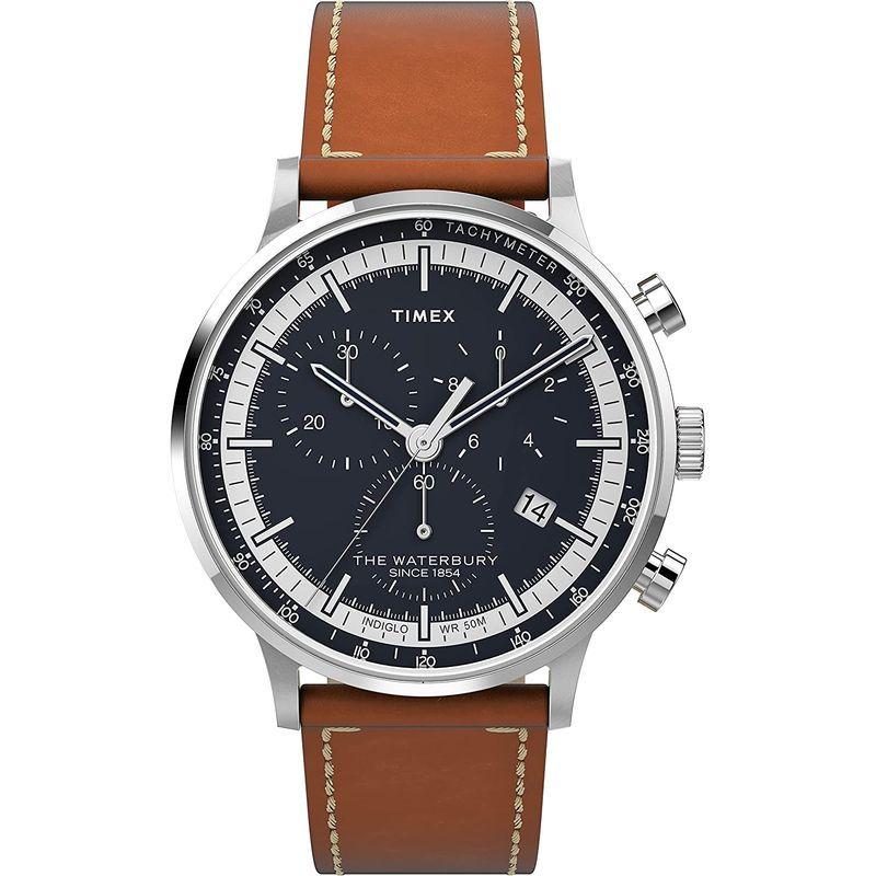 売れ筋がひクリスマスプレゼント！ Timex Men's Waterbury Classic Chrono 40mm Stainless Steel Quartz Dress 腕時計