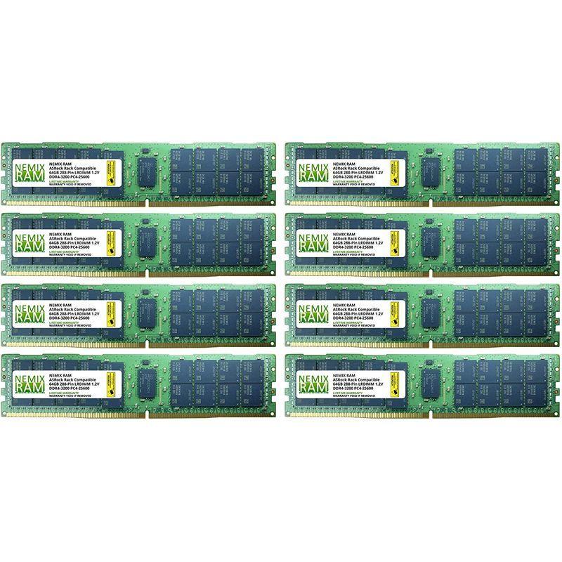 正規 Reduced Load ECC PC4-25600 DDR4-3200 64GB) x (8 Kit 512GB Memory A for その他周辺機器