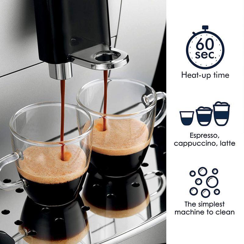 De'Longhi ECAM22110SB Espresso Machine, 13.8", Silver コーヒーメーカー