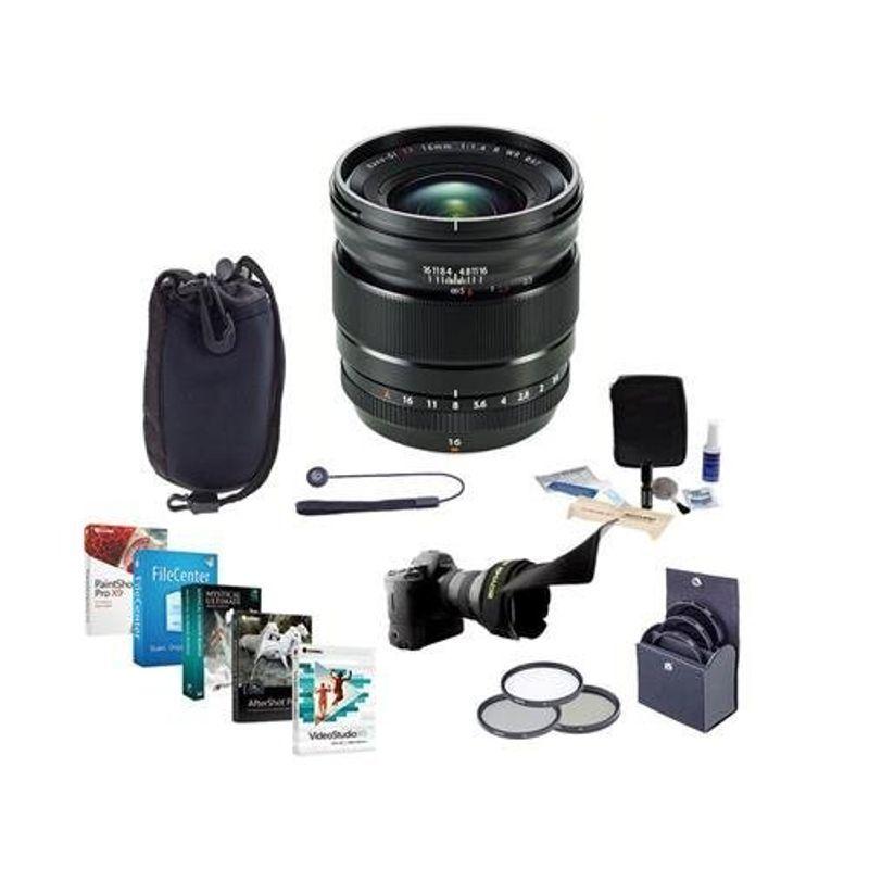 Fujifilm XF 16mm F1.4 R (Weather Resistant) Lens - Bundle with 67mm Fi ビデオカメラ用レンズ